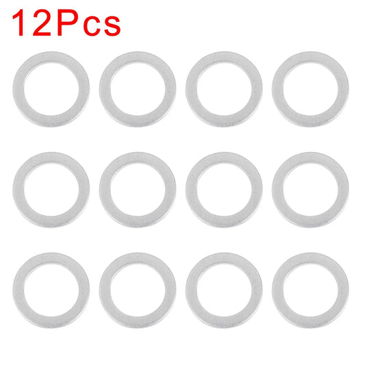 12 x M18 Silver Tone Oil Drain Plug Gaskets for Honda (90471-PX4-000)