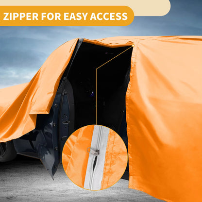Waterproof All Weather Car Cover for BMW X5 (2014-2023) - 210D-PU, Orange