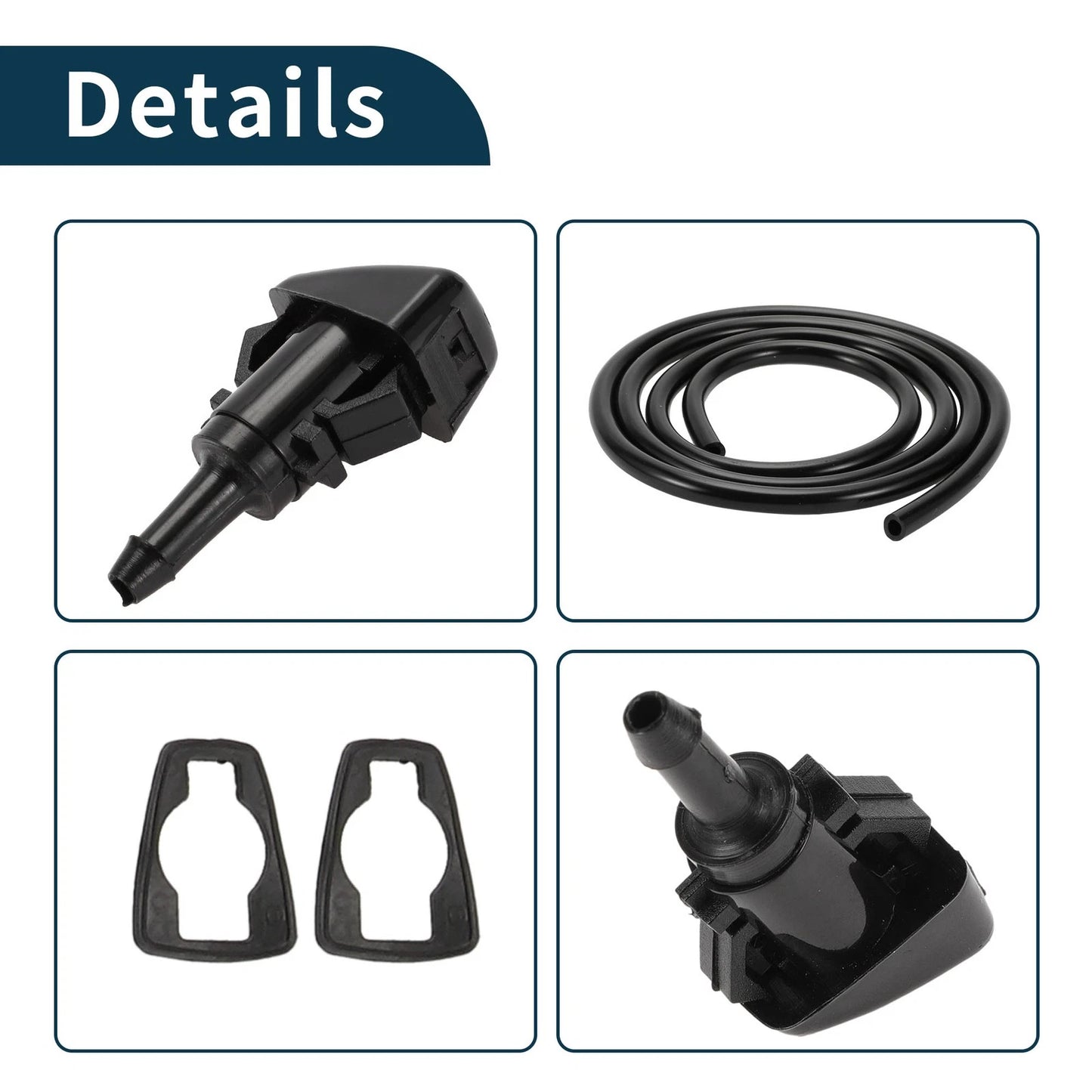 Windshield Washer Nozzle & Gasket, Fluid Hose for Subaru (2008-2014)