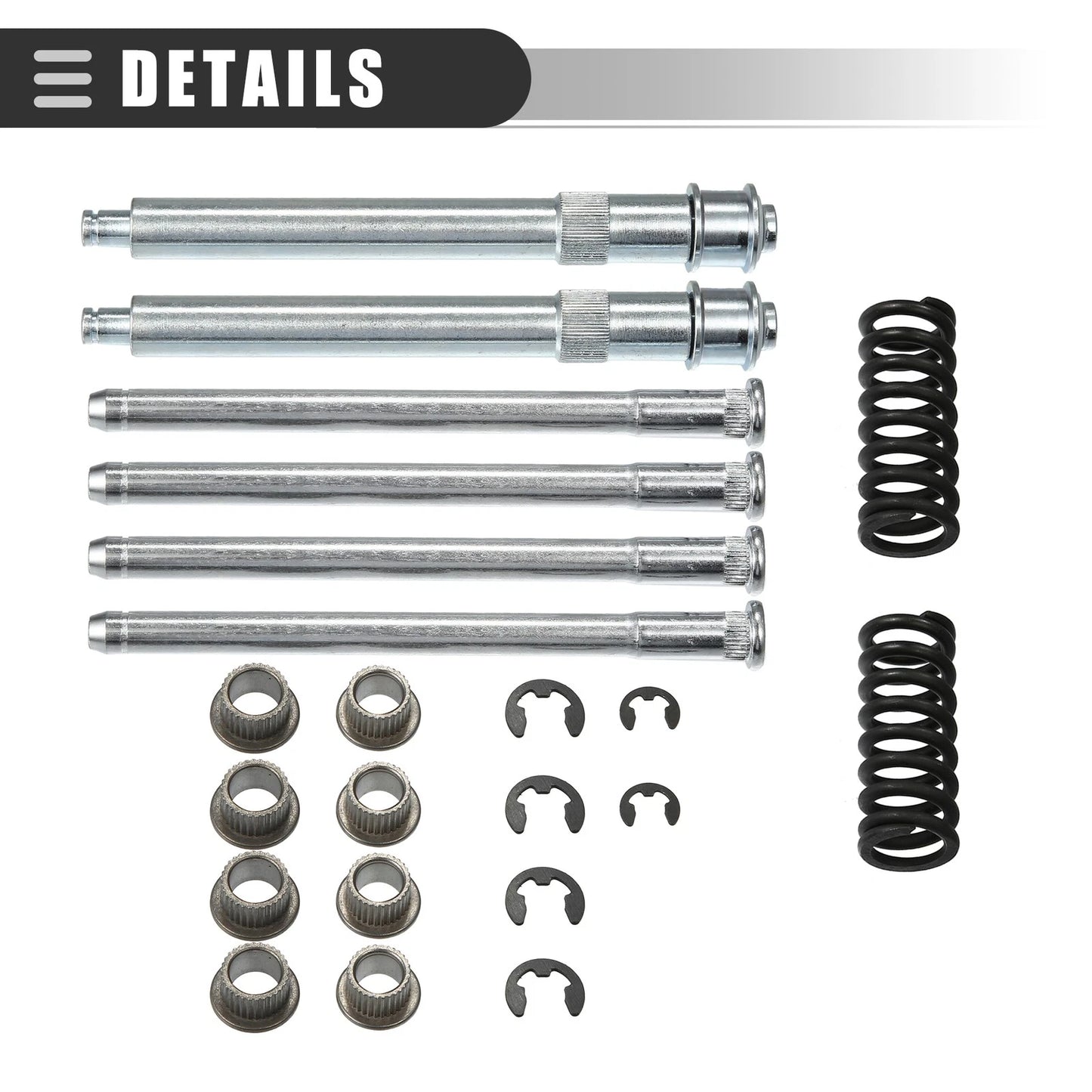 1 x Door Hinge Bushing Kit for Chevrolet Silver Tone Black
