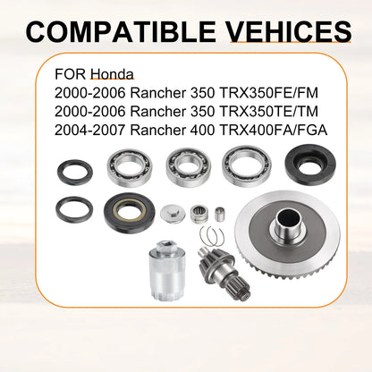 Rear Differential Gear Bearing Rebuild Kit for Honda Rancher 400 TRX400