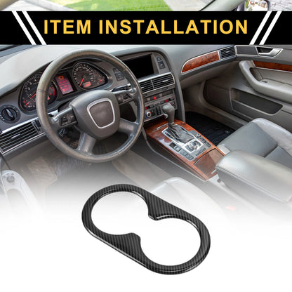 Carbon Fiber Car Cup Holder Trim for Ford F-150 (2021-2024)