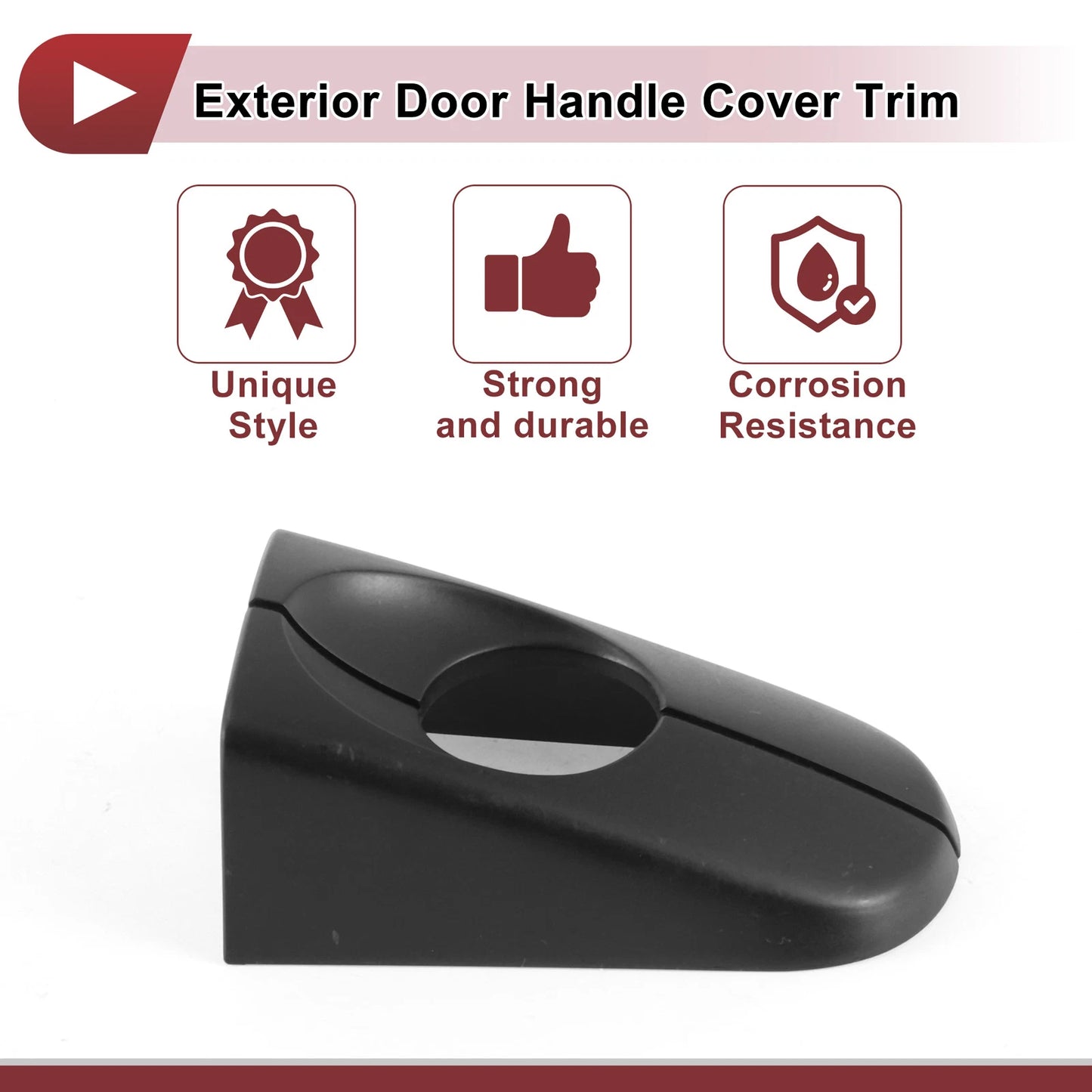 Exterior Door Handle Cover Trim for Ford MK2 (2012-2017) Black