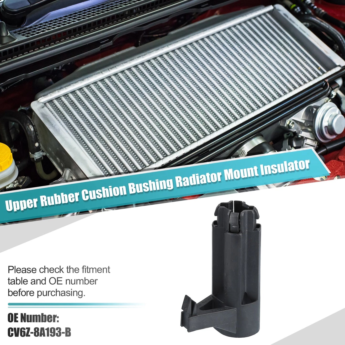 2 x Upper Radiator Insulator Mount Brackets for Ford Focus (2012-2018)