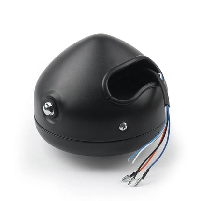 6.5" Headlight Hi/Lo w/ Blue Halo Light for Universal Motorcycle