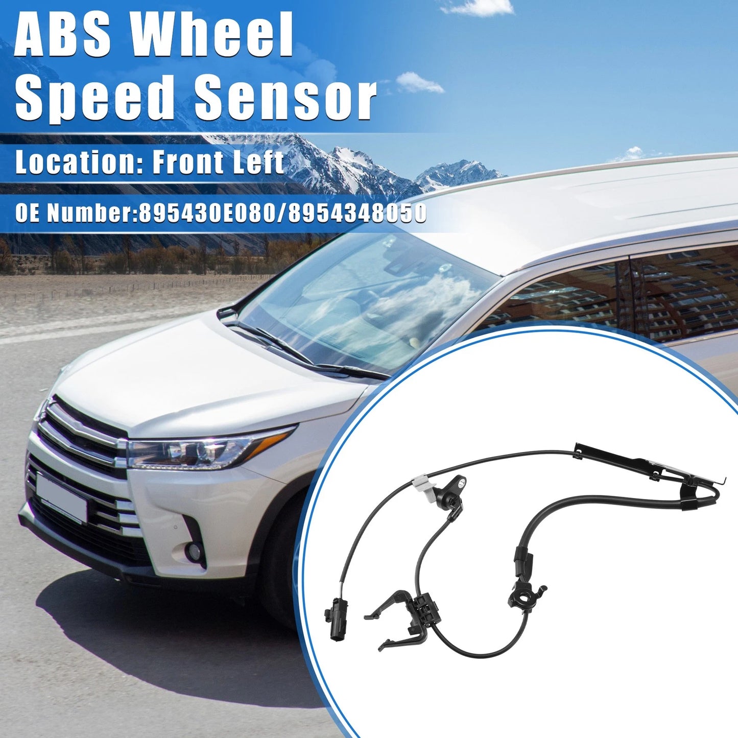ABS Wheel Speed Sensor Front Left for Toyota Highlander (2001–2023)