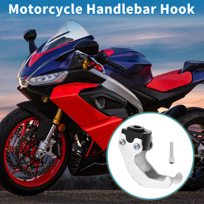 Handlebar Hook Claw Shaped Aluminum Alloy Silver Tone for Motorcycle