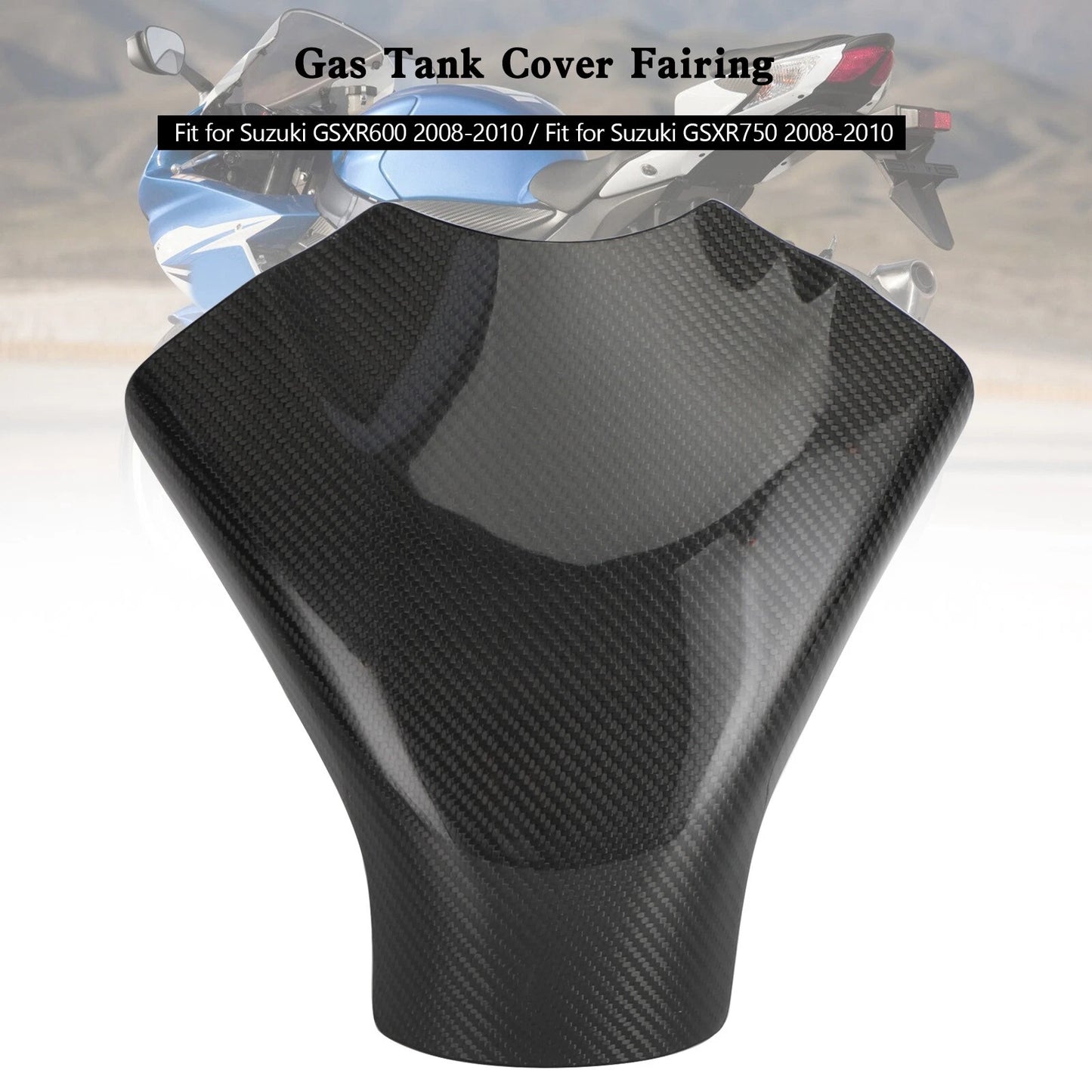 Fuel Tank Cover for Suzuki GSXR600 GSXR750 (2008-2010) Carbon Fiber