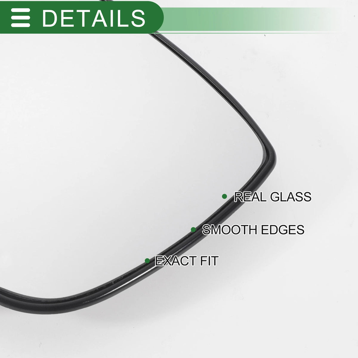 Right Side White Convex Heated Mirror Glass for Ford Ka (2016-2021)
