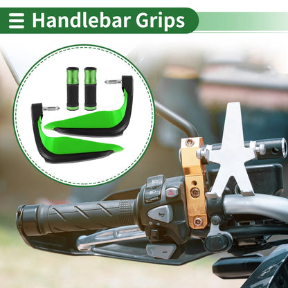 Hand Grips Cover Kit Diamond Pattern Green for Motorcycle
