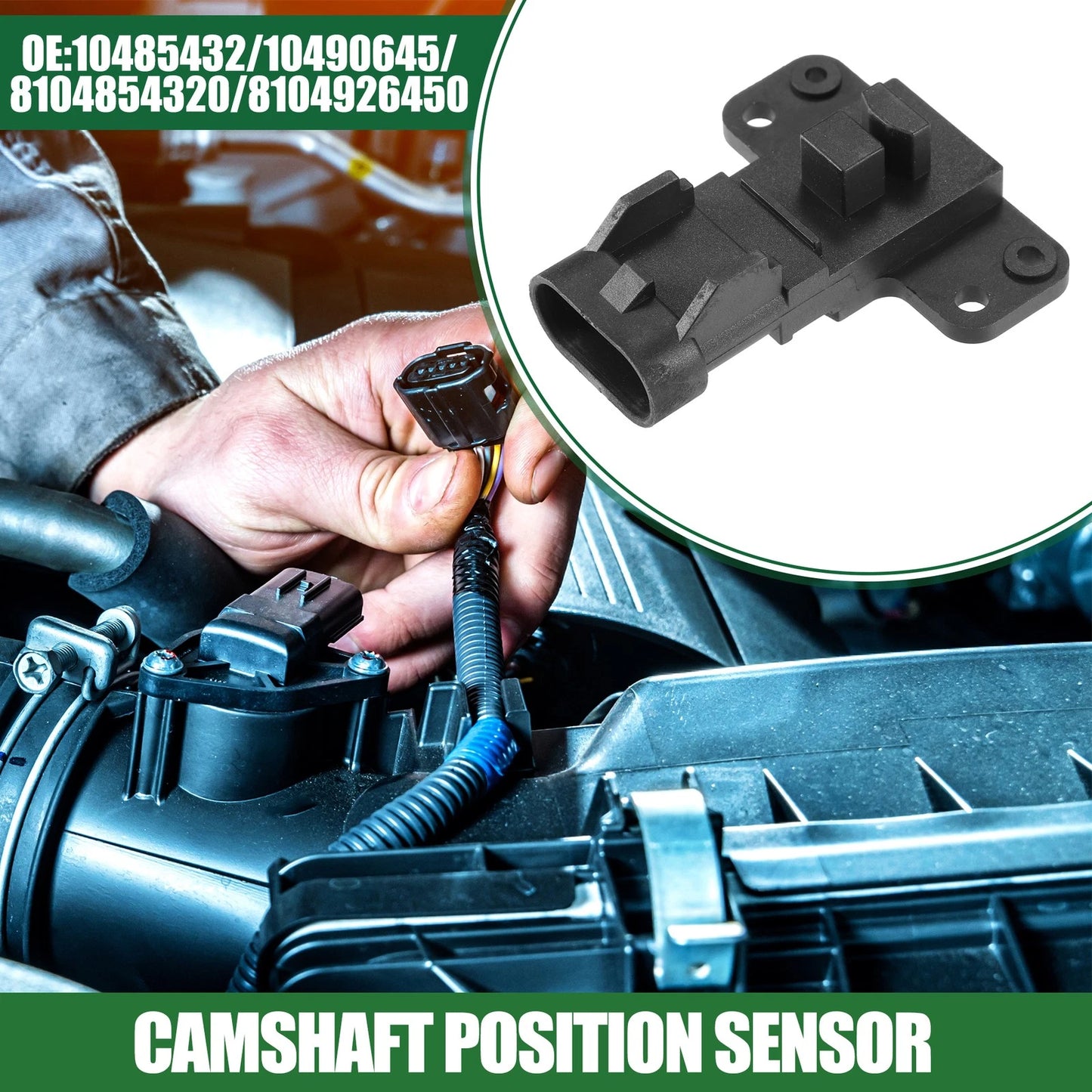 Engine Camshaft Position Sensor for Chevrolet Express ABS Black