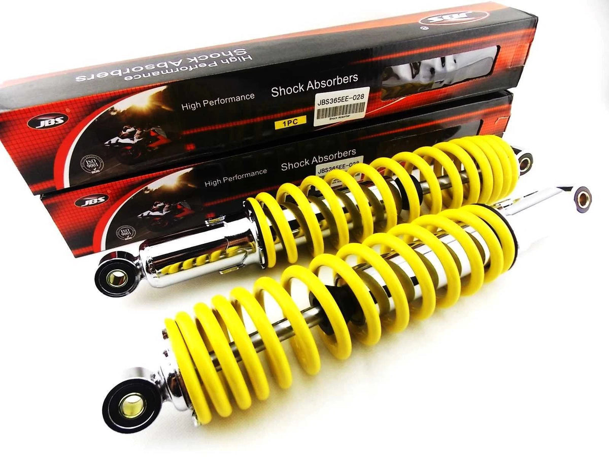 365mm JBS Yellow/Chrome Shock Absorbers for Honda MT125 Elsinore