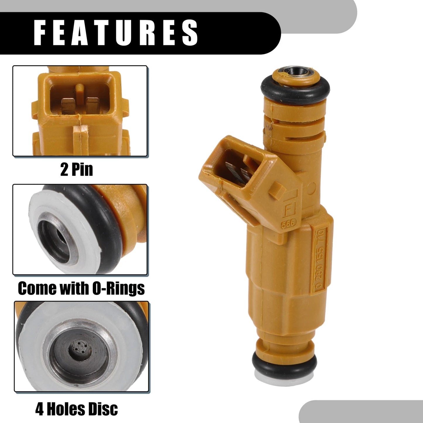 8 Pcs Fuel Injectors for Ford Crown Victoria (1998)
