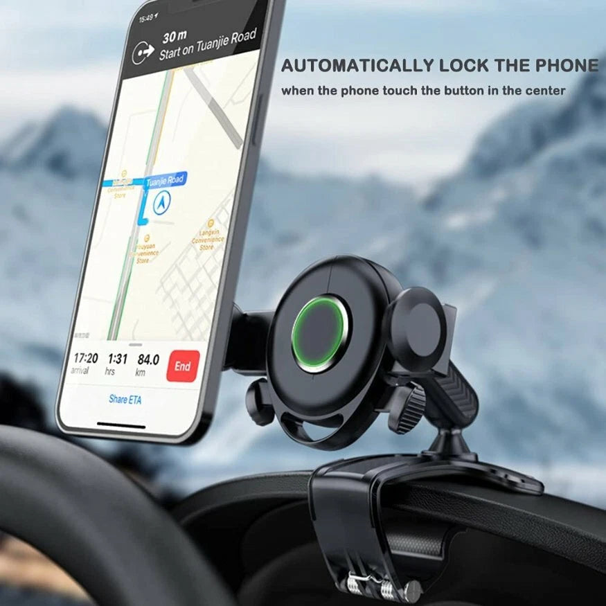 Mobile Phone Holder 360° for Car GPS Navigation Dashboard Mount