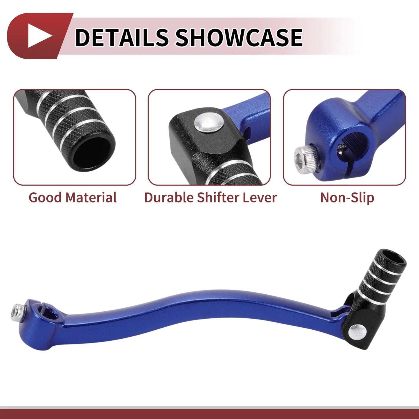 Folding Gear Shifter Lever for Kayo T6 Blue Black