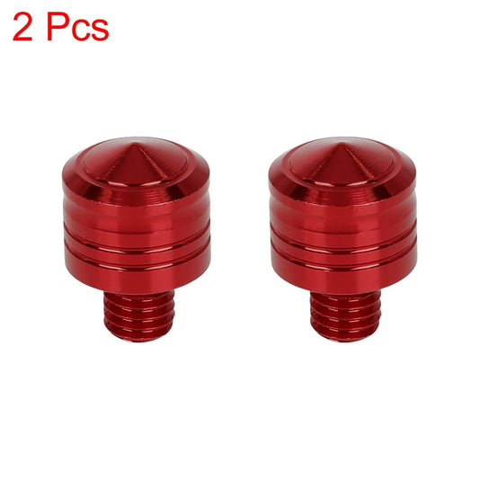 2 x 8mm Red Mirror Hole Plugs for Motorbike Motorcycle