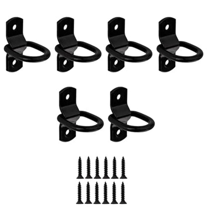 Heavy Duty Fixed D Rings 6 PCS for Truck/Trailer/RV/Boat Load Securing