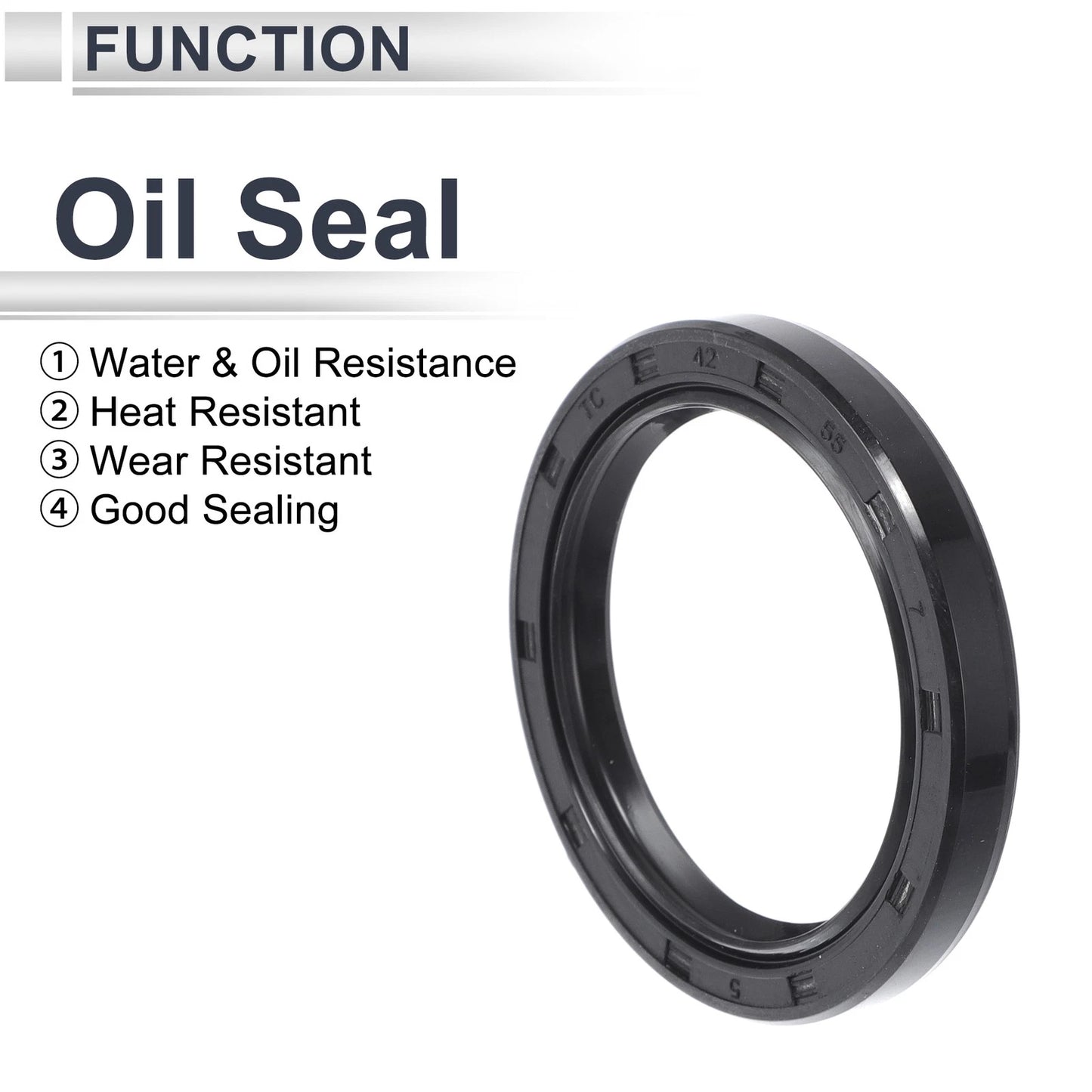 Oil Seal 42x55x7mm Black 5 Pcs