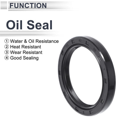 Oil Seal 42x55x7mm Black 5 Pcs