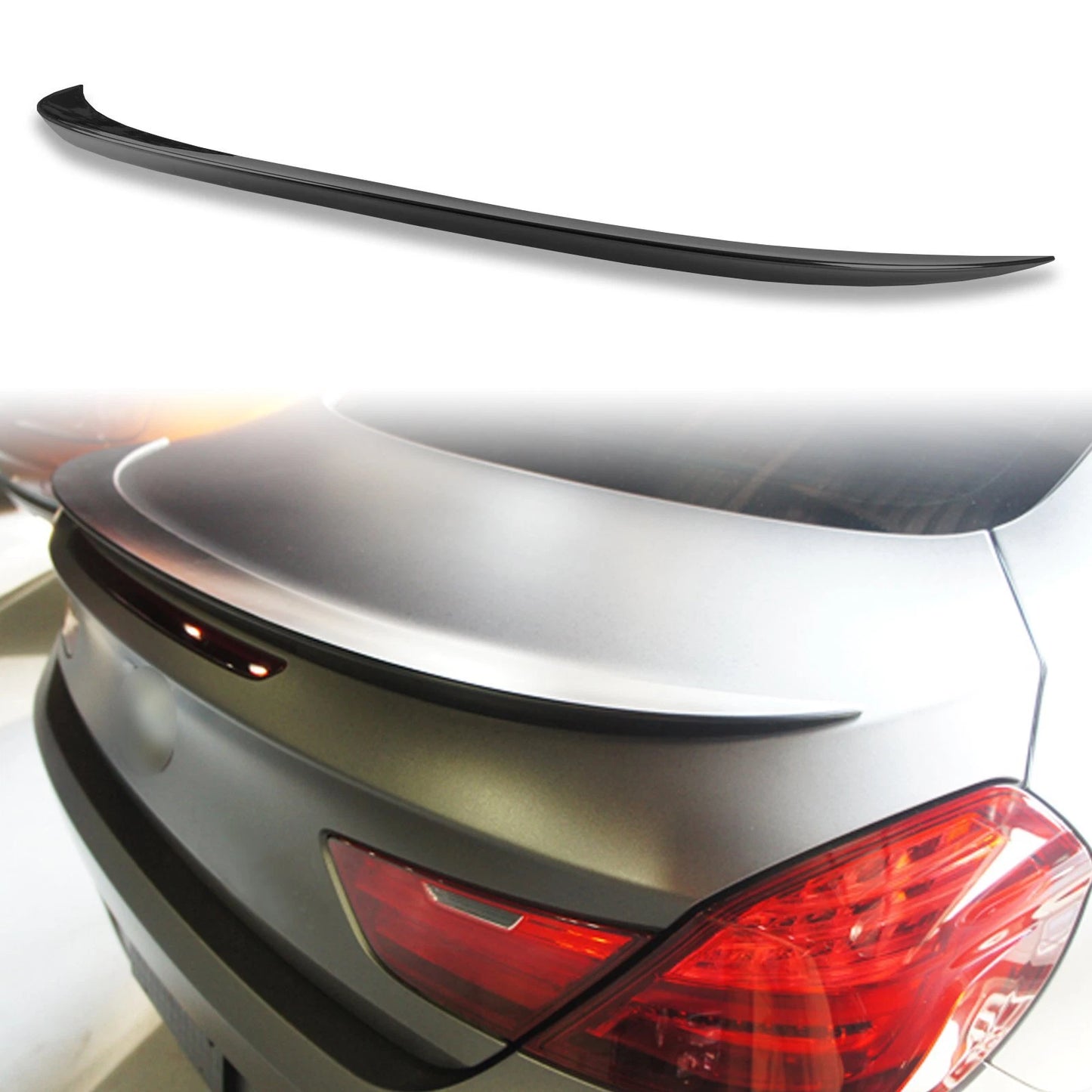 Rear Boot Spoiler for BMW F13 Coupe M6 Style Black Sapphire (2012-2019)