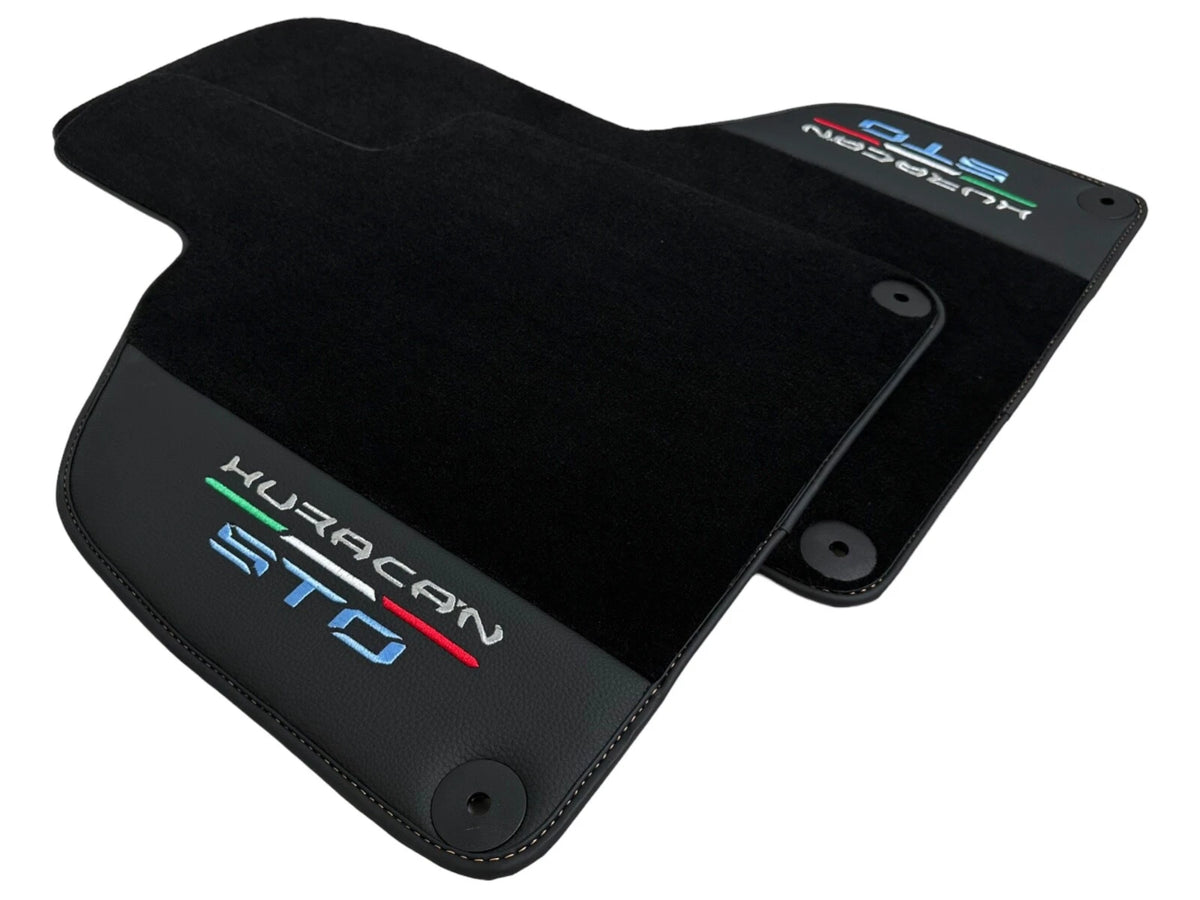 Black Floor Mats for Lamborghini Huracan STO (2020-2023)