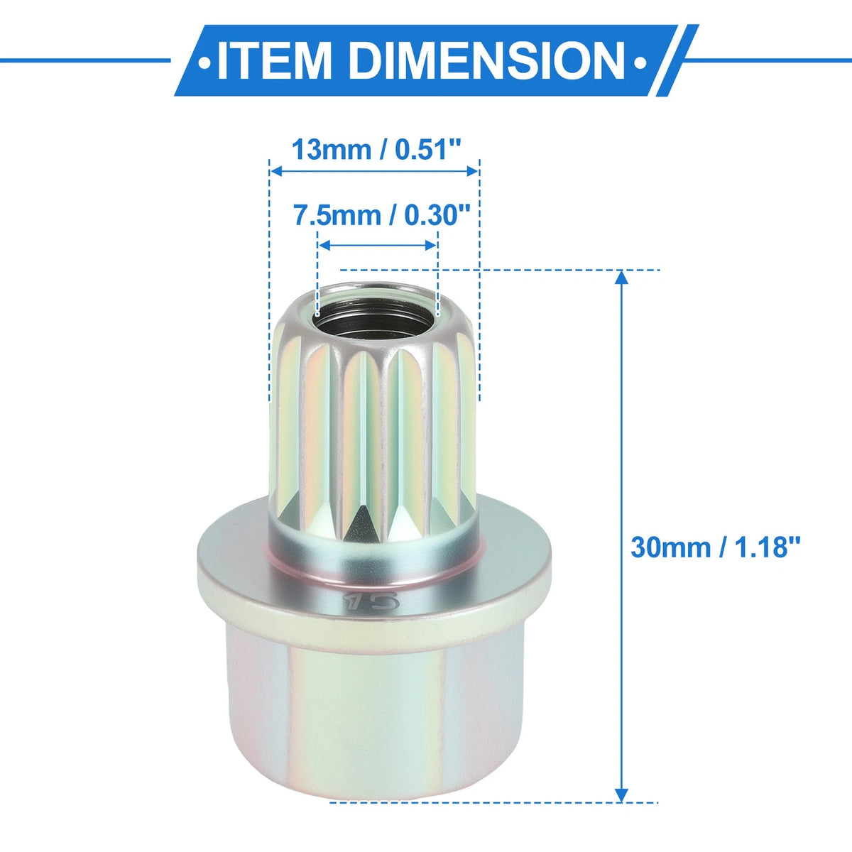 31/15PT Wheel Lock Lug Nut for BMW Anti Theft Removal Key Socket Adapter