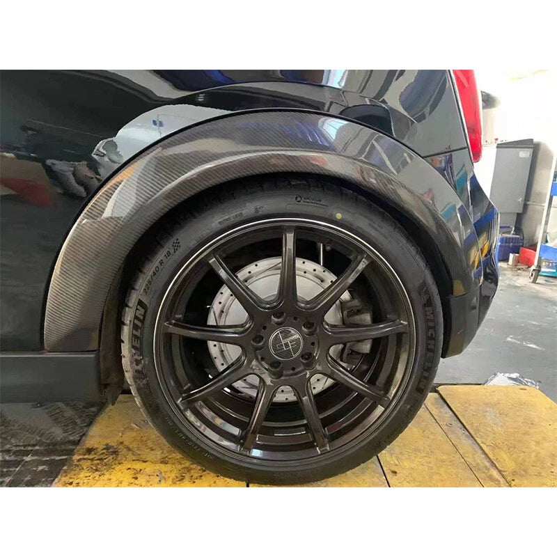 4pcs Carbon Fiber Car Fender Flare Kit Wheel Arch Cover fit For Mini Cooper F56