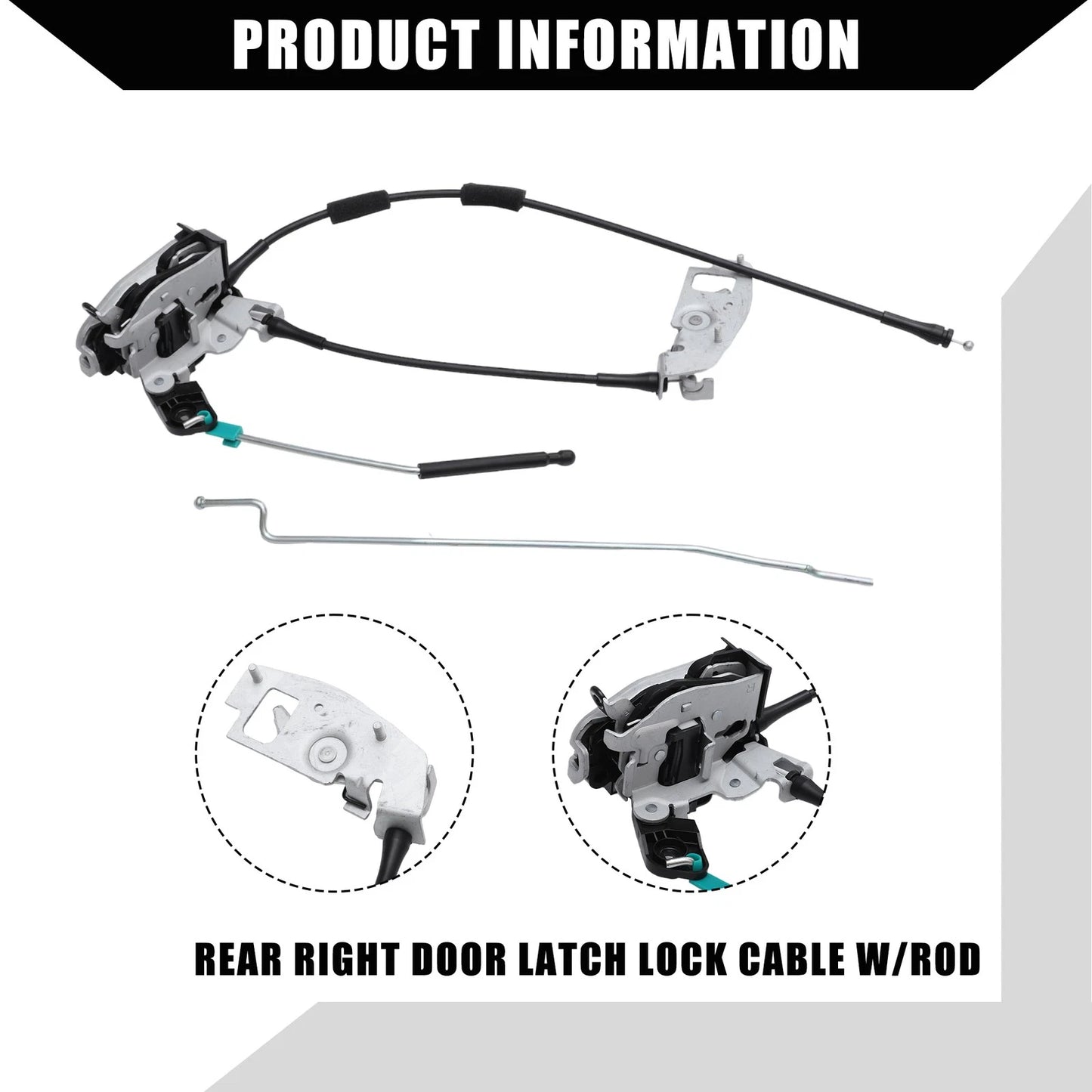 Door Latch with Cable for Ford Econoline Van (1992-2014)