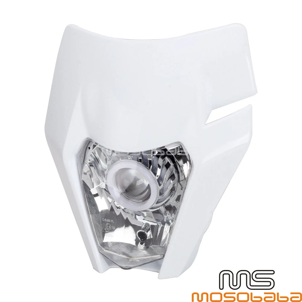E8 LED Headlight Angel Eyes DRL Assemblies for KTM EXC 300 450 501 (2017-2023)