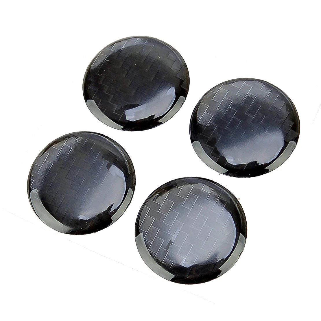 4 x Carbon Fiber Style Door Lock Keyhole Protectors for Car Exterior