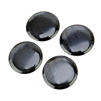 4 x Carbon Fiber Style Door Lock Keyhole Protectors for Car Exterior