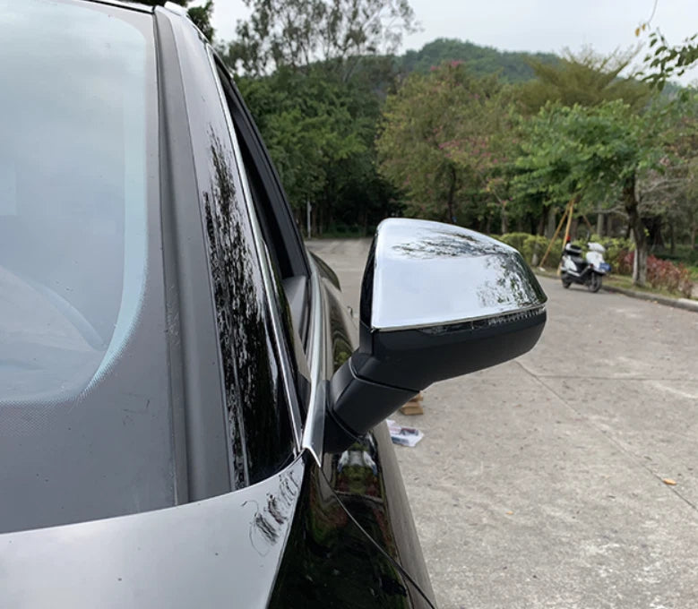 ABS Chrome Rearview Mirror Side Lid Cover Trim for Audi Q5 (2018-2022) 2 x