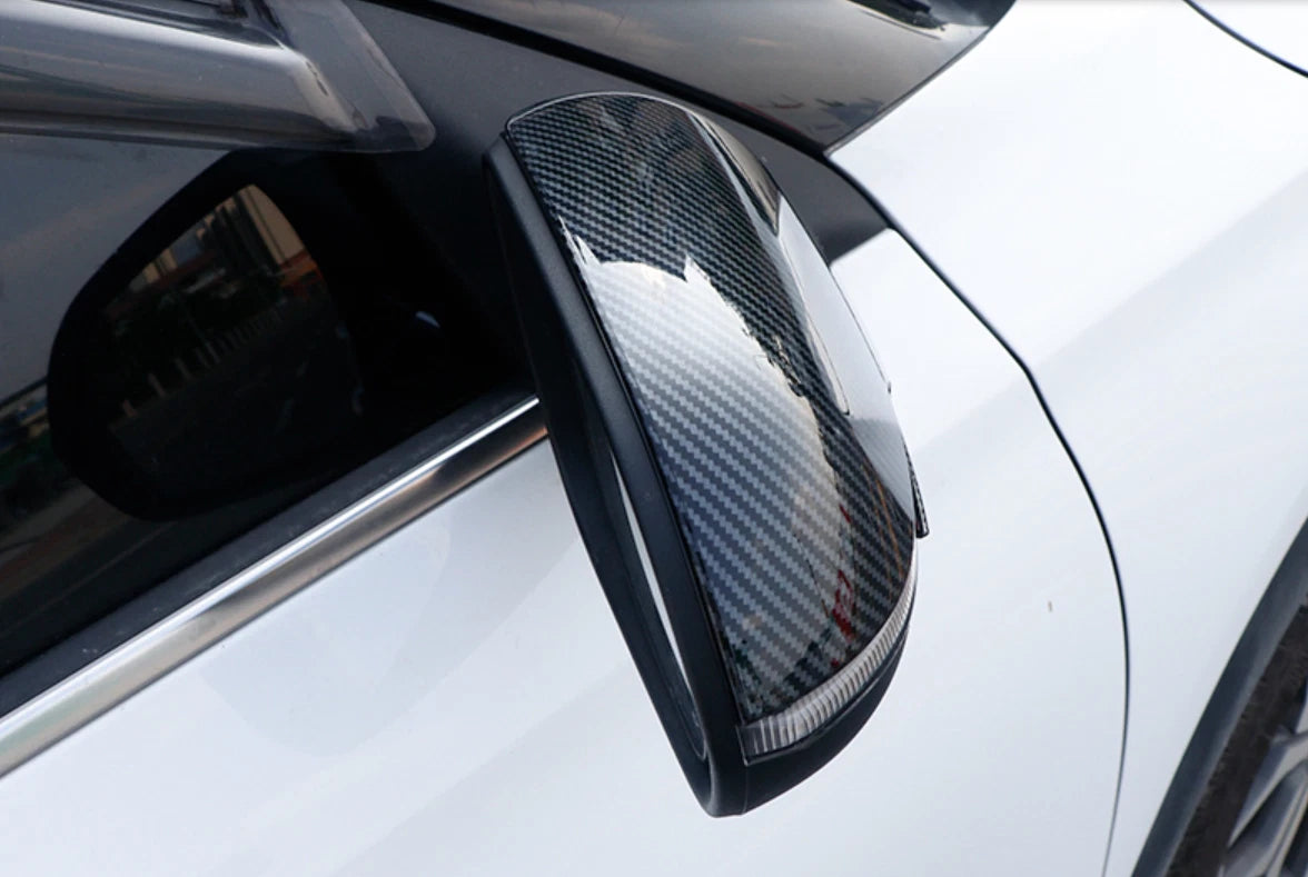 2 x Carbon Fiber Side Mirror Covers for Kia Seltos (2020-2021)