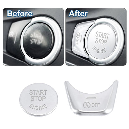 Off & Engine Start Stop Switch Button Cover Set for BMW 5 Series 7 Series
