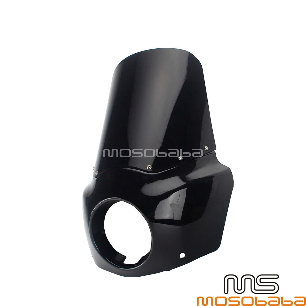 Black Headlight Fairing for Harley Low Rider FXLR, Softail Standard FXST (18-22)