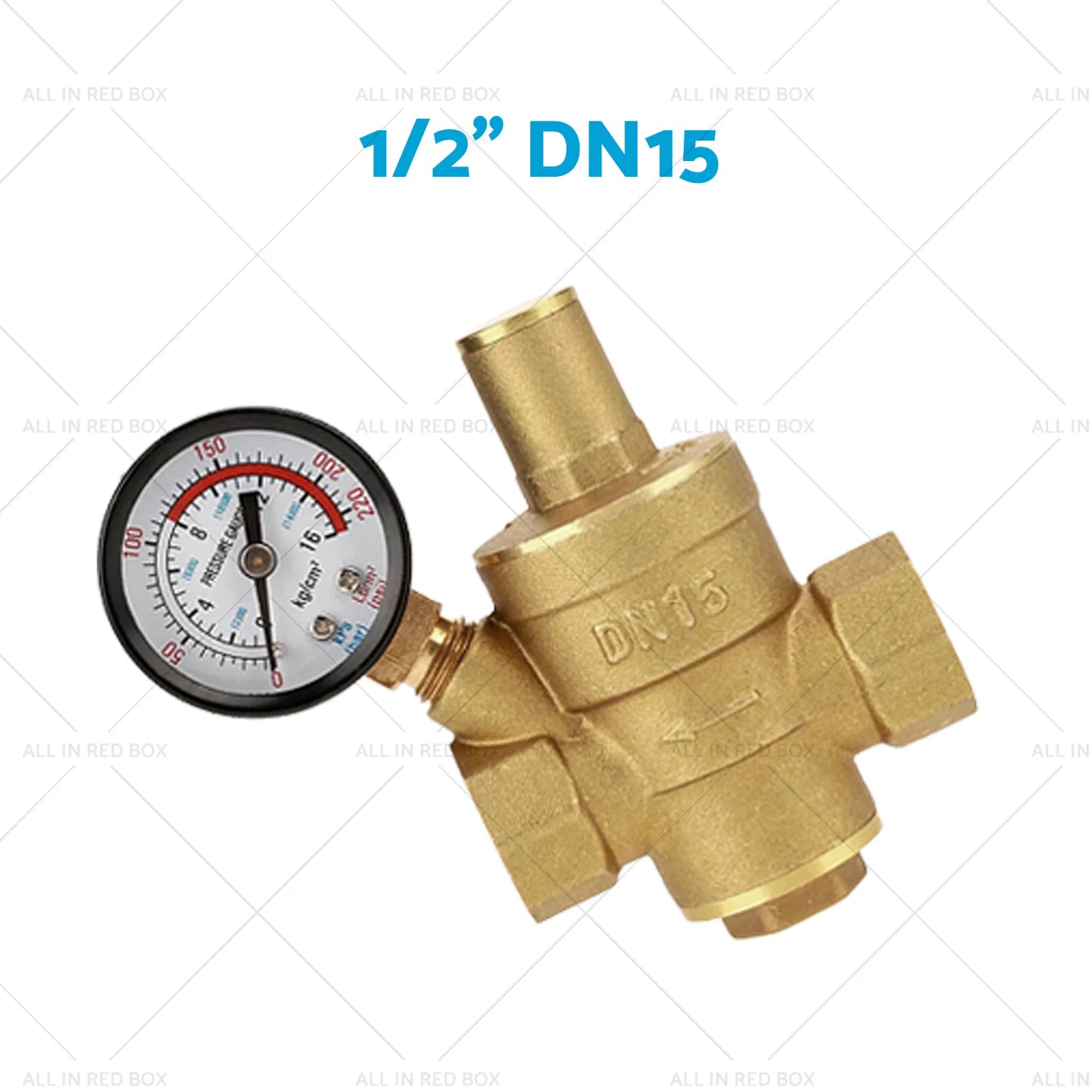 Brass Adjustable Water Pressure Reducing Valve with Gauge for DN15/20/25