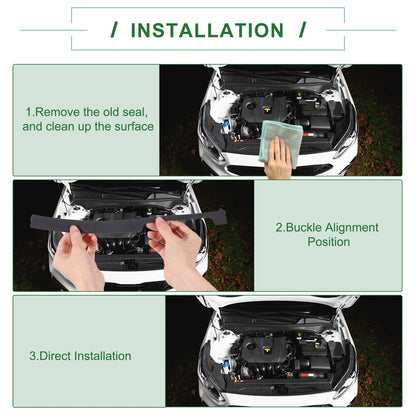 Front Engine Hood Sealing Strip for Honda Civic (2012-2015)