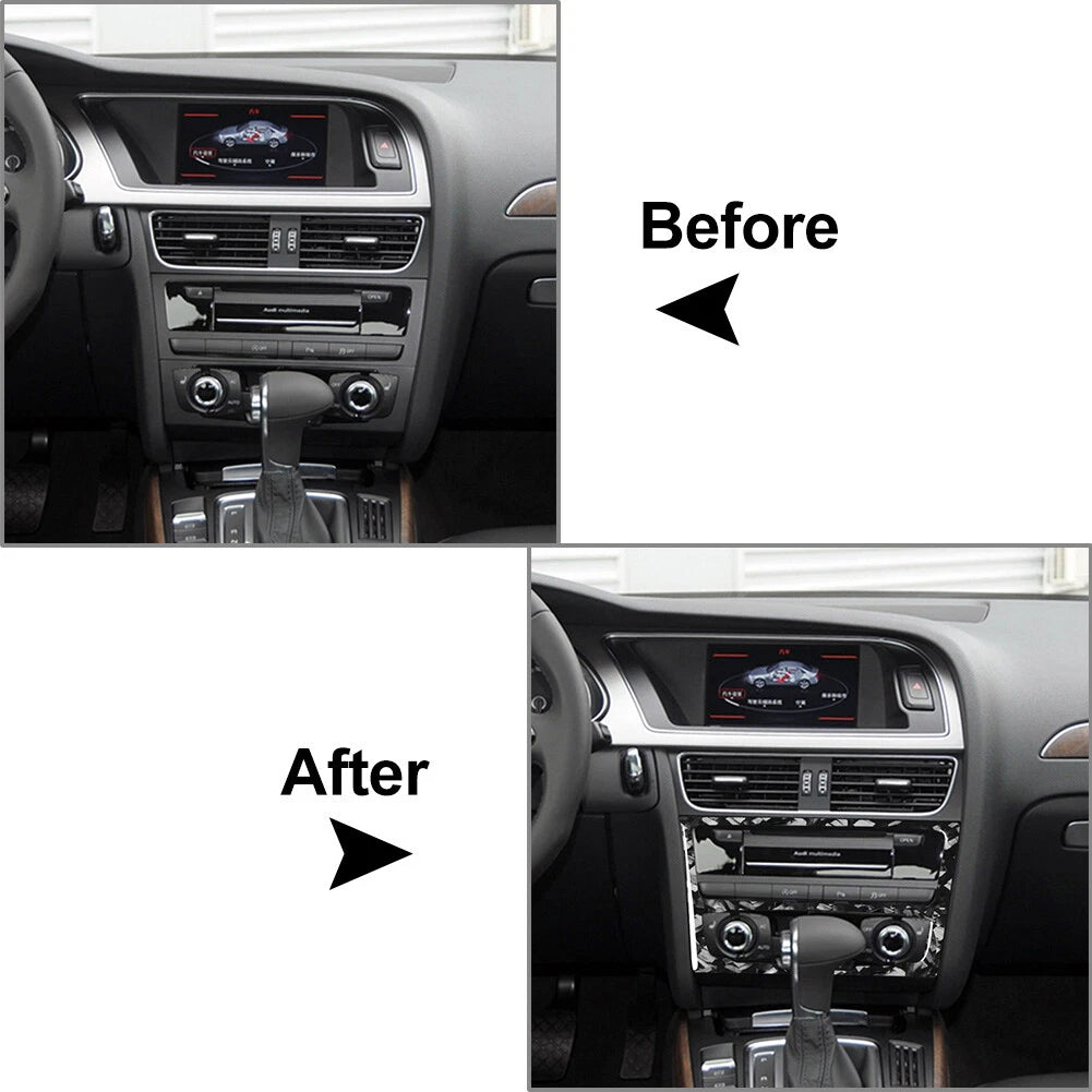 Center Console CD Panel Cover Trim for Audi A4 A5 S4 S5 RS4 RS5 Q5 SQ5 (2008-2023)