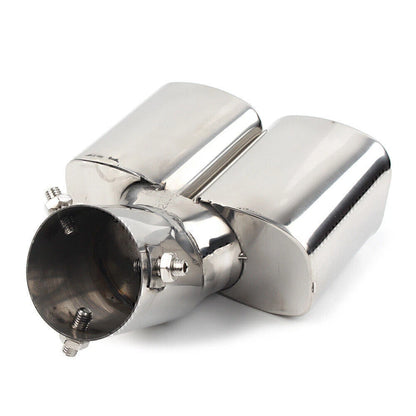 Dual Steel Rear Exhaust Pipe Tail Muffler Tip for Universal Car Accessories
