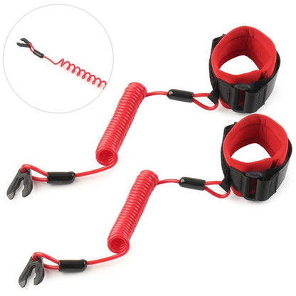 Emergency Stop Switch Lanyard Cord 2x Red for Yamaha Jet Ski