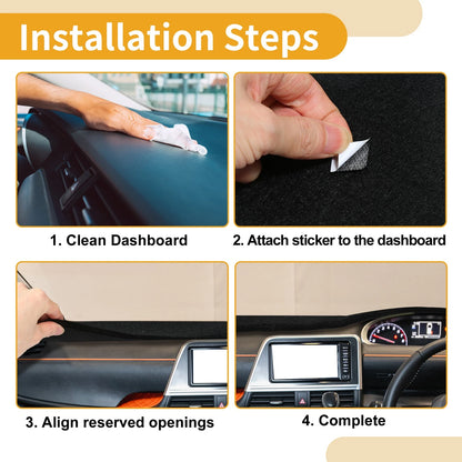Dashboard Cover for Toyota 86 2013-2016 Black 1 x Anti-Slip