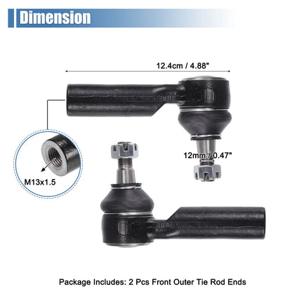 2 x Front Outer Tie Rod End Links Kit for Ford Escape (2005-2007)