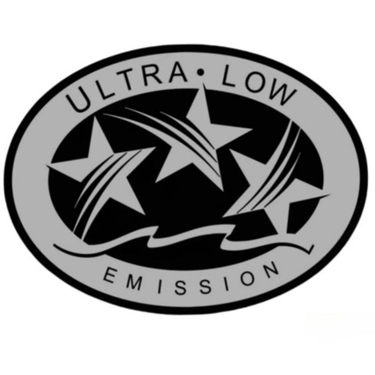 Ultra Low Emission Outboard Sticker for California DOT - Silver 3.66"x2.76"