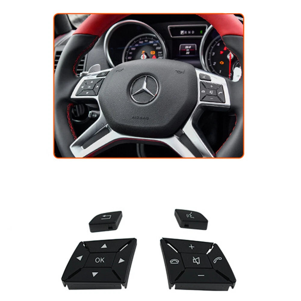Steering Wheel Control Switch Button Cover Kit for Benz GL (2013–2015)
