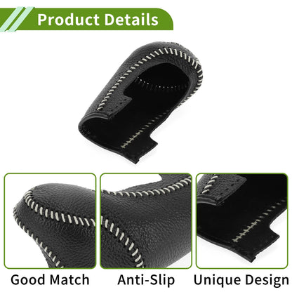 1 Pc Pebbled Black Beige Gear Shift Knob Cover for Chevrolet Malibu (16-20)