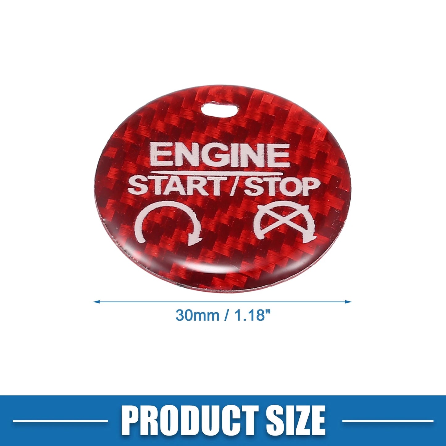Engine Start Button Cover Trim for Ford Mustang (2015-2019) Red