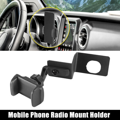 Phone Holder Mount Kit for Jeep Wrangler JL JLU & Gladiator JT (2018-2023)