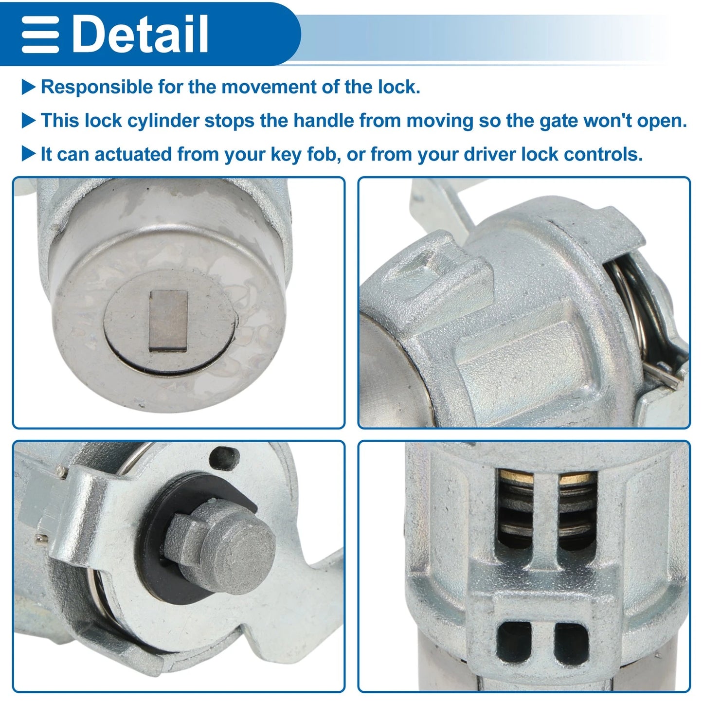 1 x Set Trunk Lock Cylinder for Chevy Colorado (2016 - 2022)