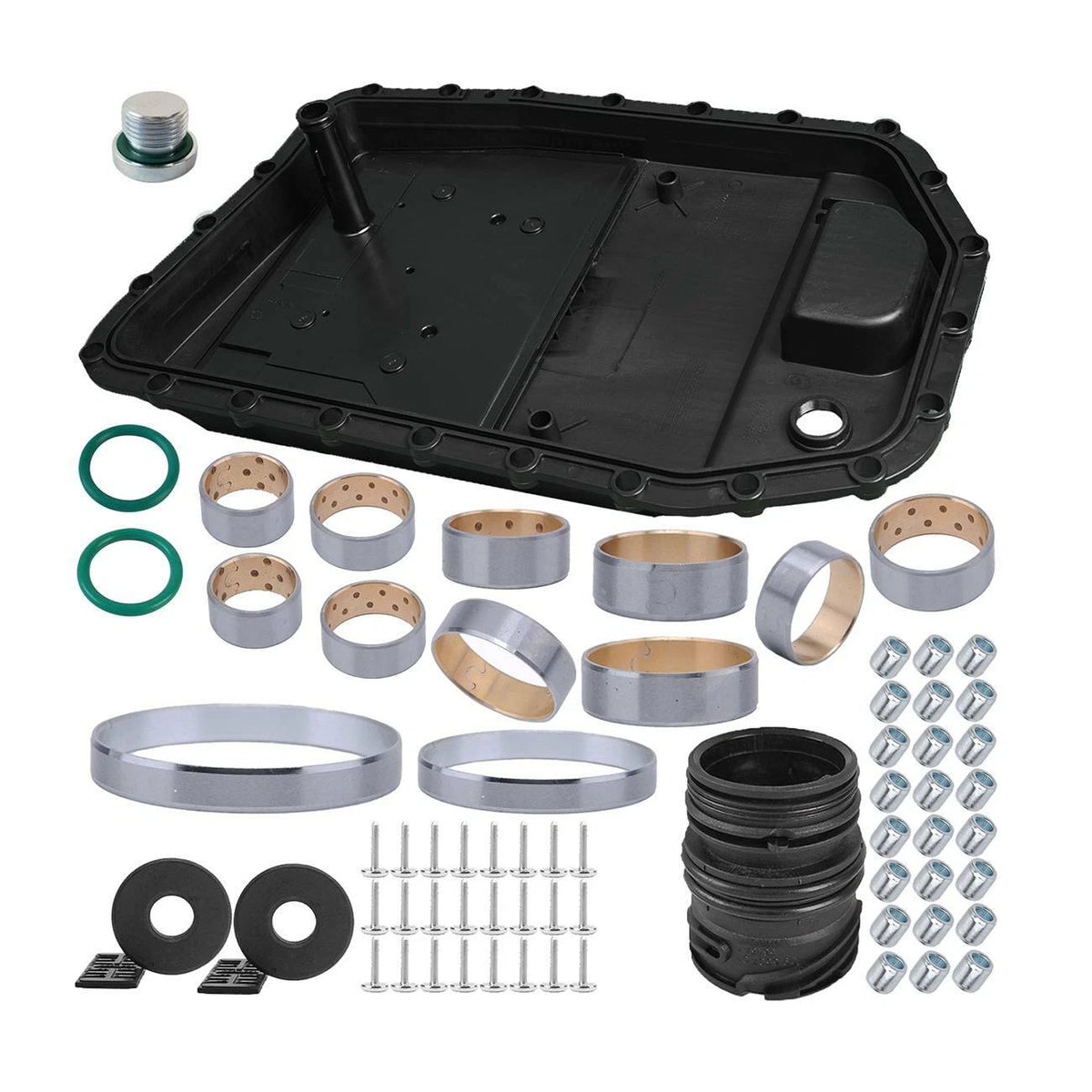 Transmission Oil Pan & Repair Kit for BMW - Includes Sealing Sleeve & Drain Plug