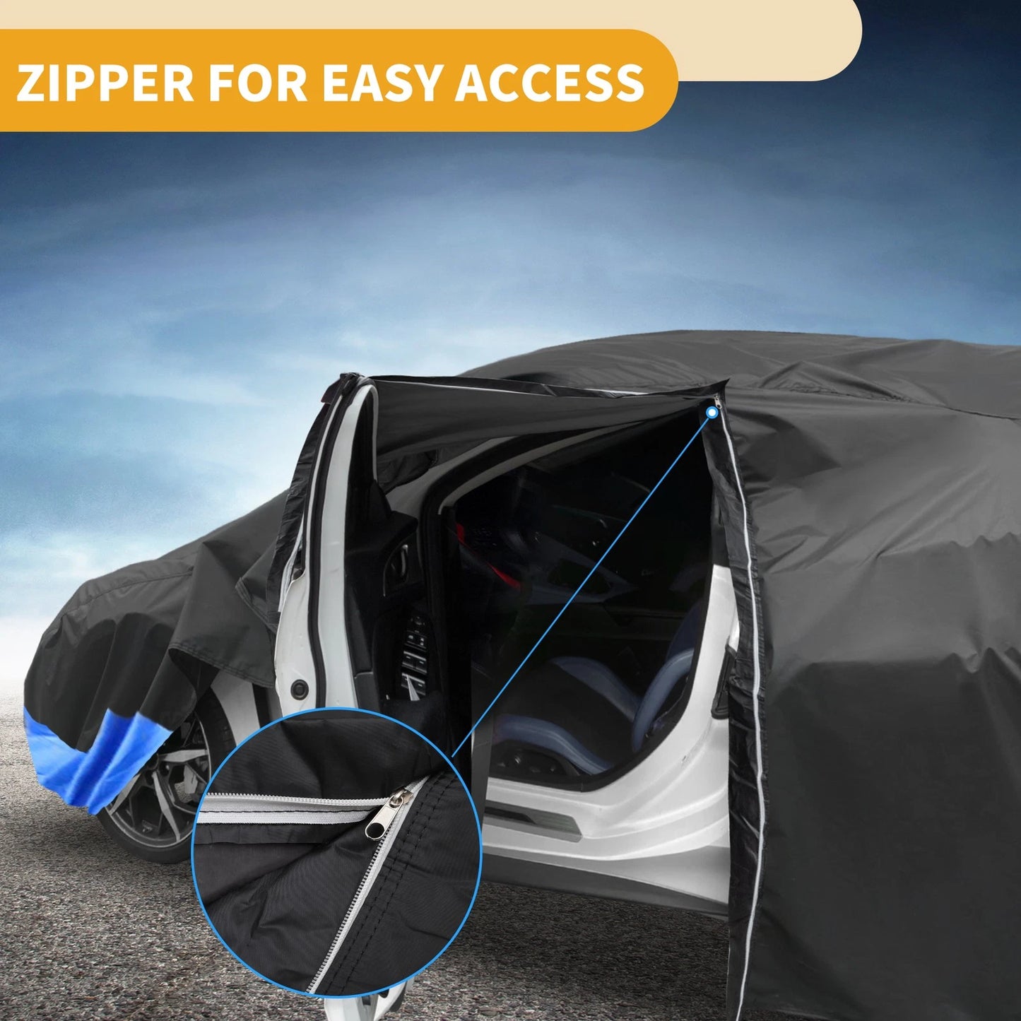 Waterproof Car Cover for Toyota RAV4 (210D Oxford Cloth, Black)
